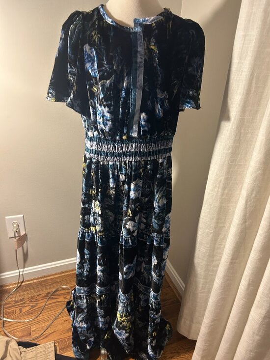 Anthropologie The Somerset Velvet Maxi Dress NEW with tags Medium - Picture 4 of 9